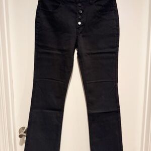 Black Denim Straight Leg Women's Jeans - Size M, 28in. Inseam